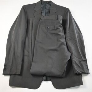 Vtg Armani Collezioni 42R 36x34 Green Gray 100% Wool Mens Jacket Pants Suit